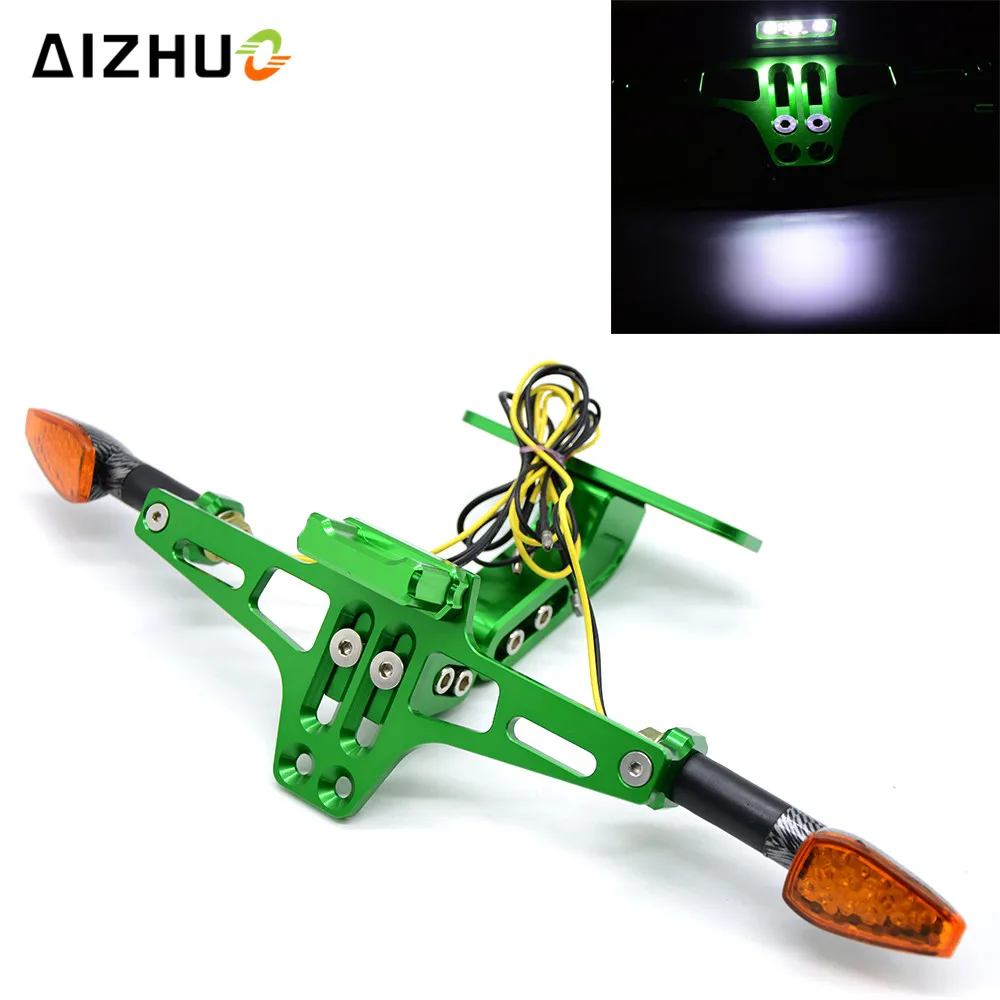 Мотоцикл номерной знак держатель светодиодный свет для KAWASAKI NINJA 650R ER6F ER6N ZX 6 ZX9R ZXR400
