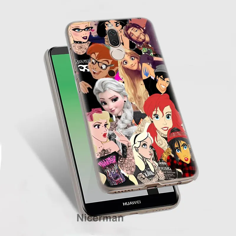 Татуировки Alice принцесса-Русалочка Ариэль чехол для телефона для huawei Коврики 20 Pro 10 20 Lite P Смарт плюс P30 Pro P30 P20 Lite чехол Co