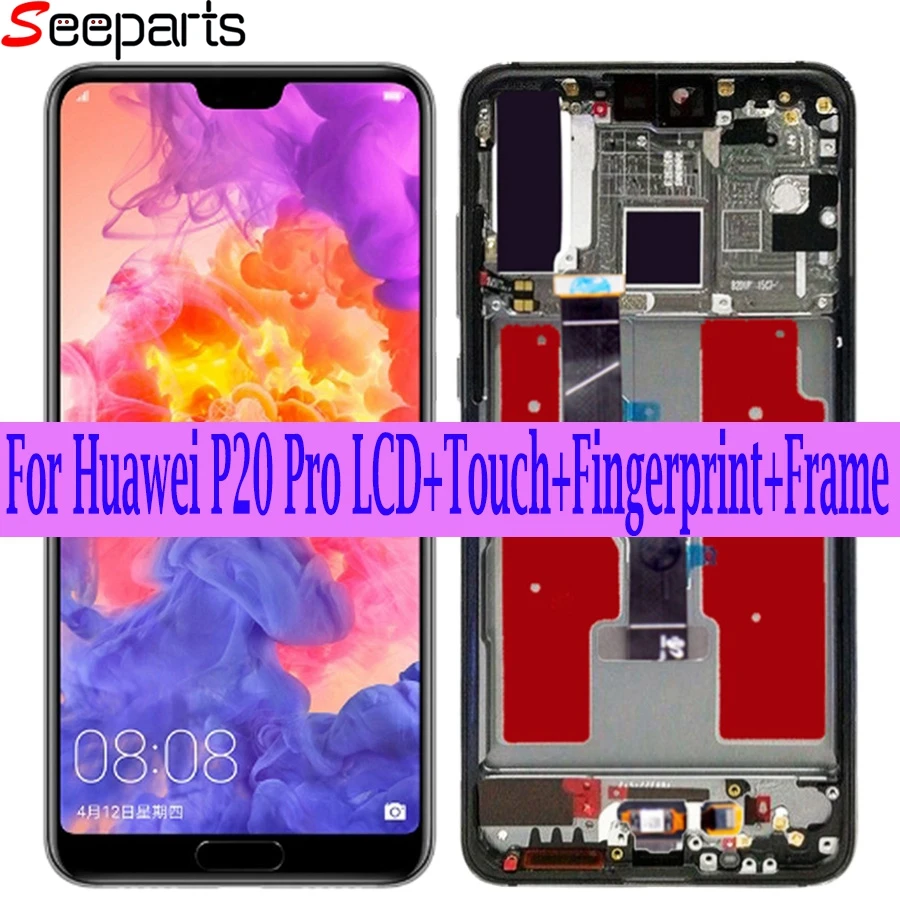 6," ЖК huawei P20 Pro ЖК с рамкой дисплей экран сенсорный дигитайзер сборка P20 Pro CLT-AL01 ЖК P20 Plus дисплей