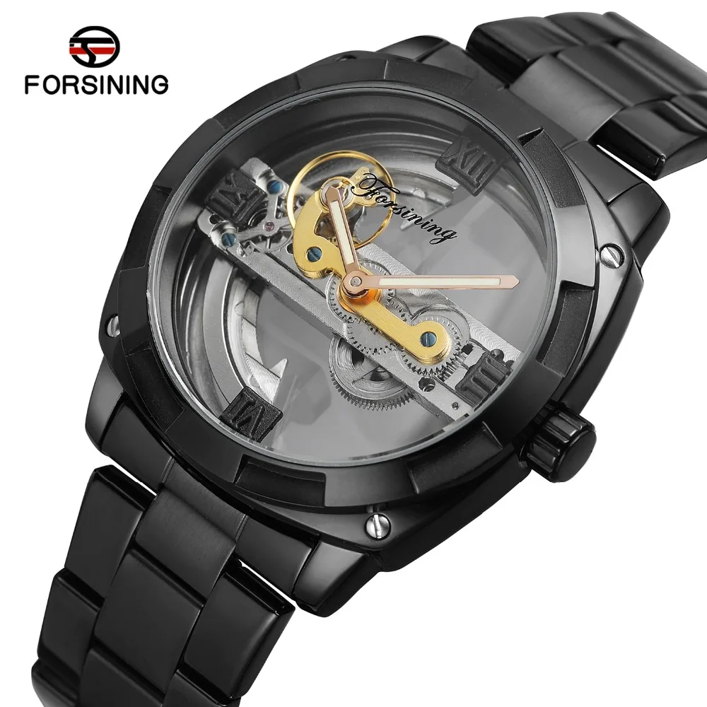 FORSINING Men s Famous Brand Business Dress Automatic Analogue Factory Mechanical Watch with Stainless Steel Bracelet FSG9418M4