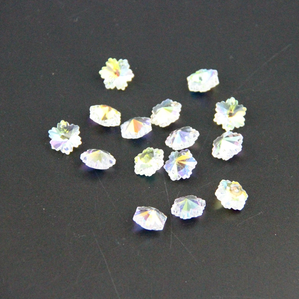 

Wedding Birthday Party Decoration 100-2000pcs 14mm Snowflake Crystal Fancy Stone Crystal AB Color For Jewelry Making,Garment Use