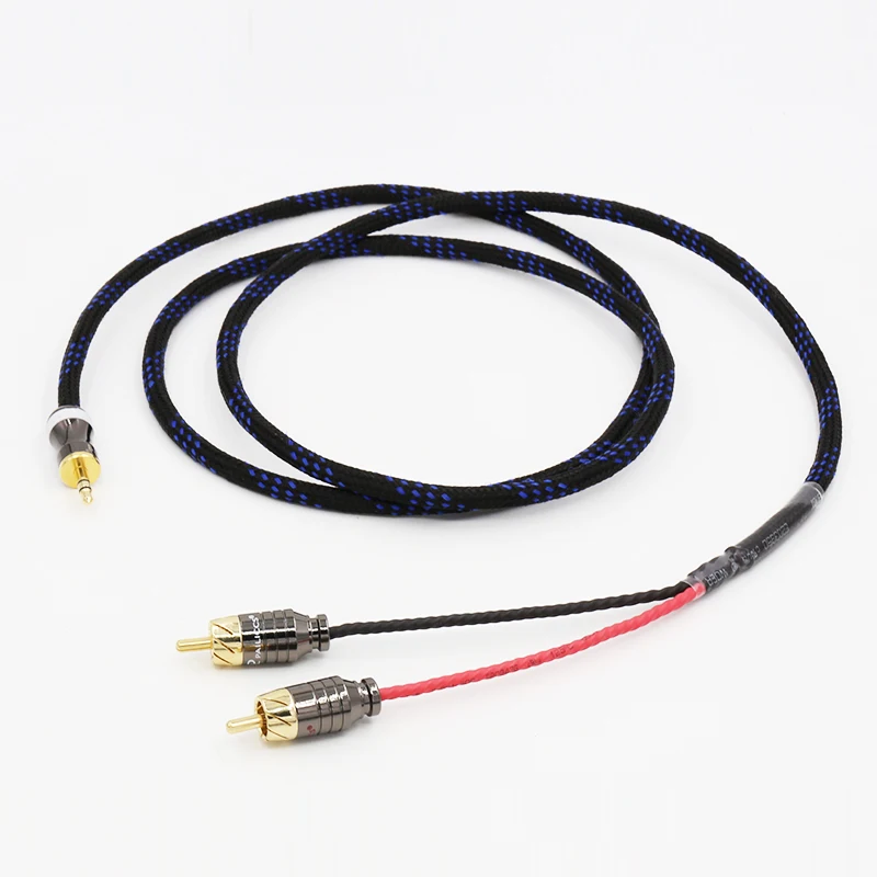 

hifi audio cable 2 rca to 3.5MM hifi 1 to 2 audio video cable