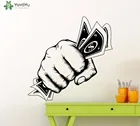 Деловые настенные наклейки YOYOYU, наклейки на стену с изображением денег, ручного рисунка, интерьер, офисное искусство, дизайнерский высококачественный логотип, современный стиль 509