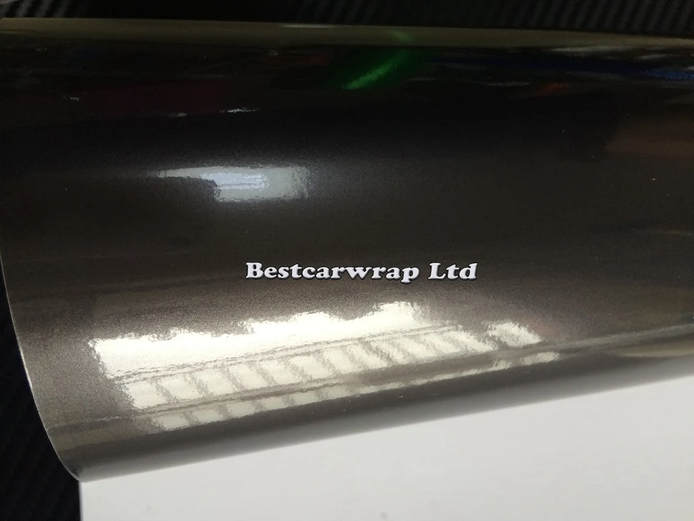 Глянцевая металлическая виниловая пленка цвет темно-серый Размер: 1 52*20 м/рулон -