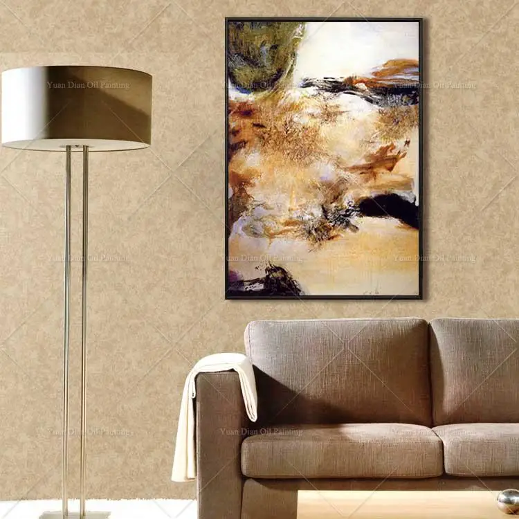 Koop Abstracte Berg Wolken Sky Handgeschilderd Landschap Olieverfschilderij Wall Art Muur Foto Voor Woonkamer Interieur