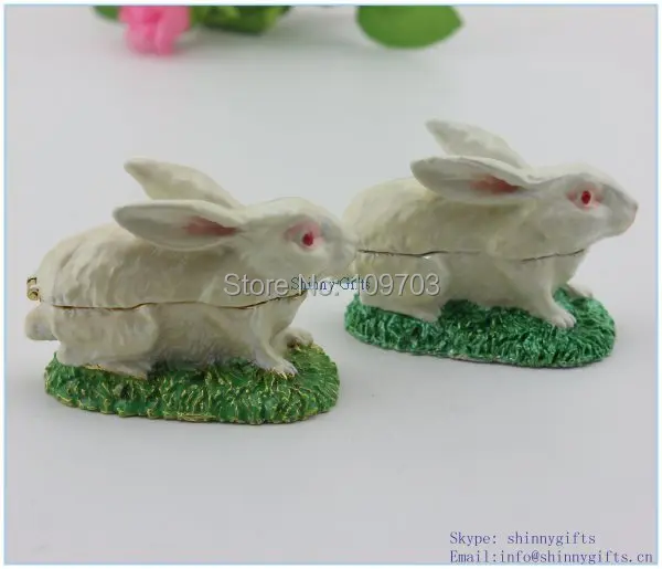 Прекрасный Кролик Форма безделушка коробка металлическая свадьба небольшой