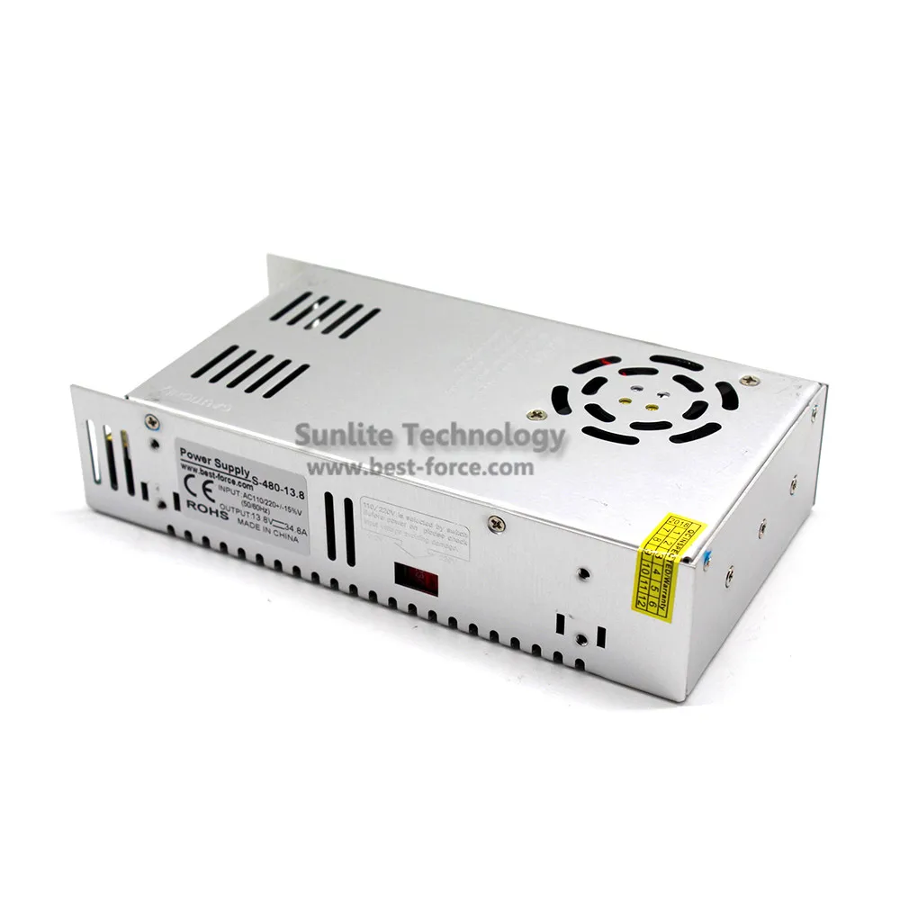 480W 13 8 V 34.8A одиночный выходной драйвер импульсного источника питания