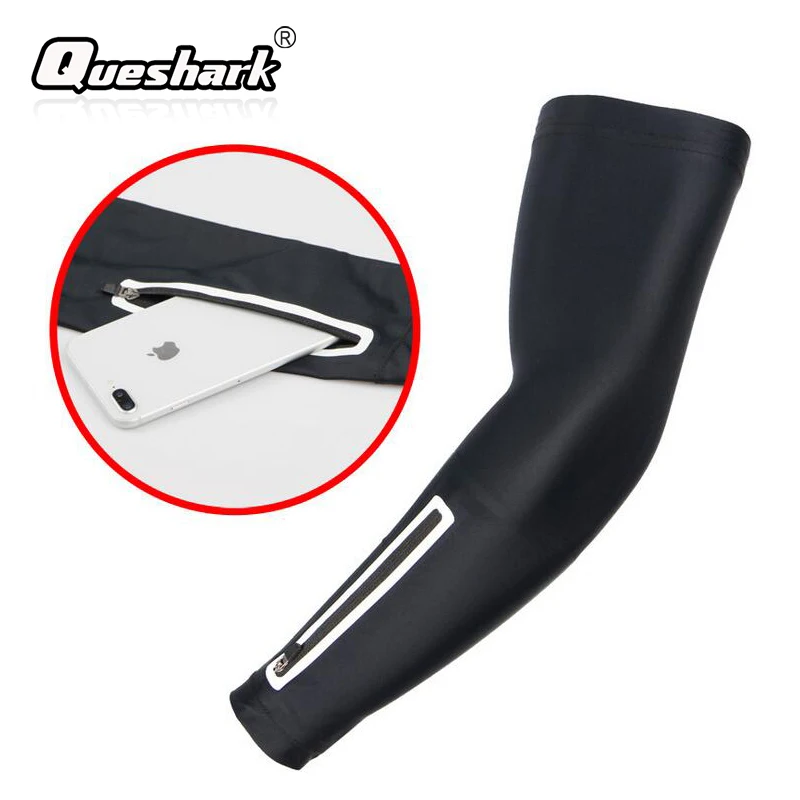 Queshark 1 шт. эластичный солнцезащитный карман нарукавник для телефона сумка бега