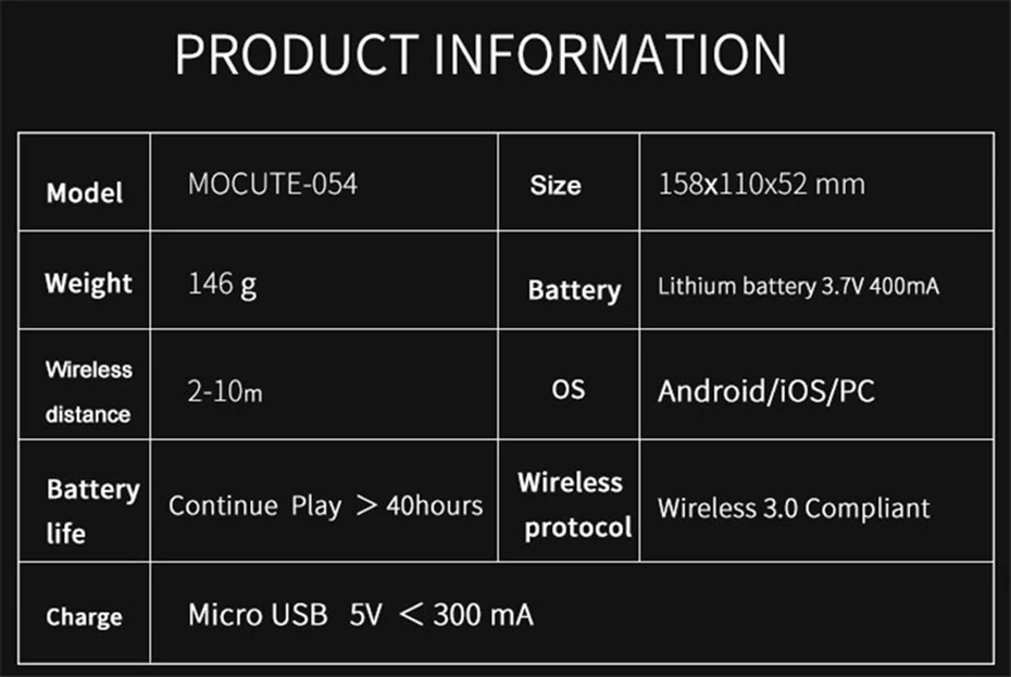 MOCUTE 054 Bluetooth геймпад Android PC беспроводной пульт дистанционного управления кристальная Кнопка джойстик игровой коврик для смартфона VR tv BOX