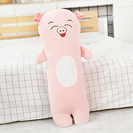 Pink Pig Животные, длинная игрушка, плюшевая игрушка в виде животных из мультфильма, плюшевая игрушка, Цыпленок, кошка, Хаски, собака, динозавр, пингвин, свинья, коала, спящий друг, ультра мягкая кукла - Цвет: Pink Pig