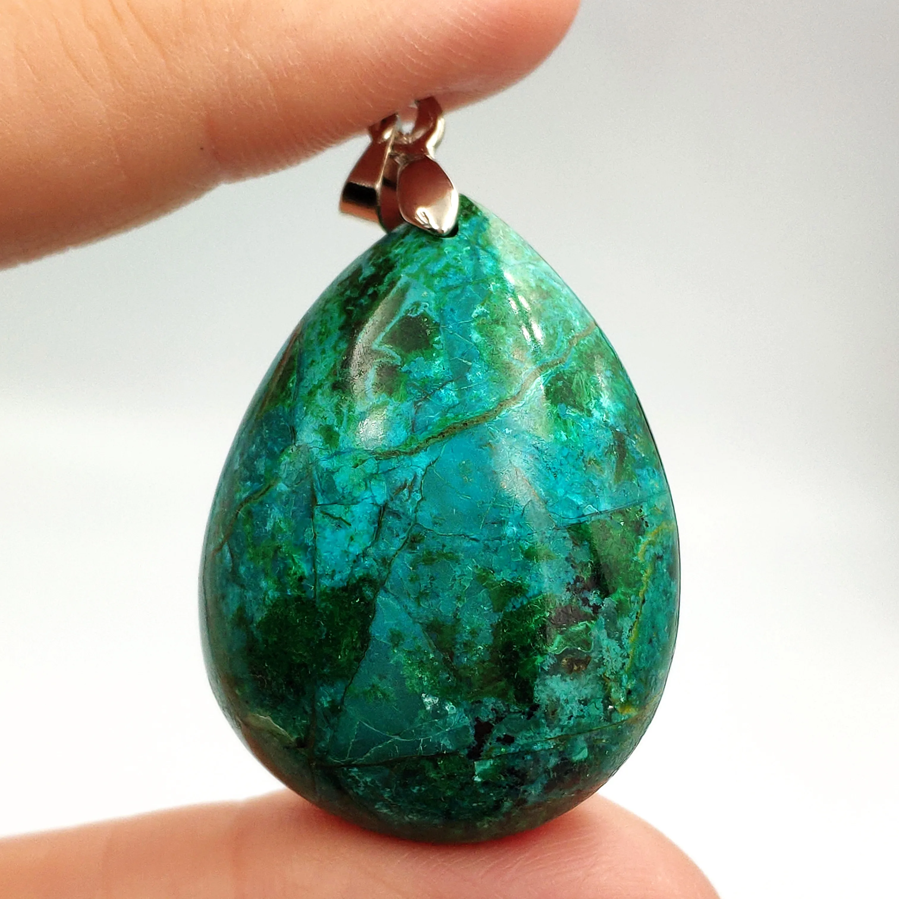 Подвеска из 100% натурального зеленого малачита женское и мужское ожерелье 32x22x13