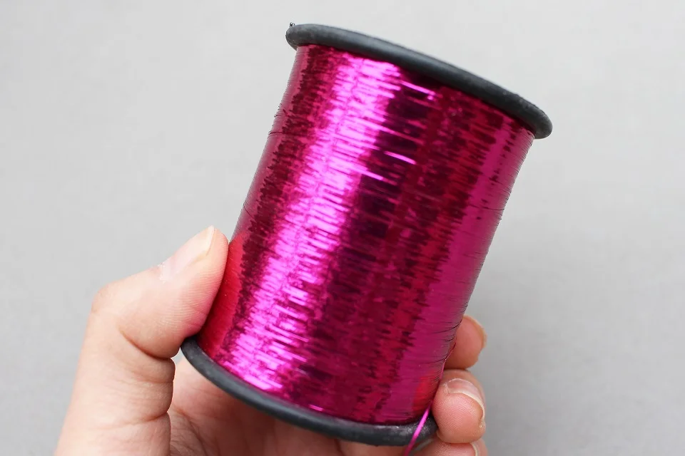 magenta Tigofly 1 Катушка 16 цветов 8000 м мишура Flashabou плоская миларовая мишура сверкающая вспышка Трубка Материалы для завязывания мушек ширина 1/92" - Цвет: magenta