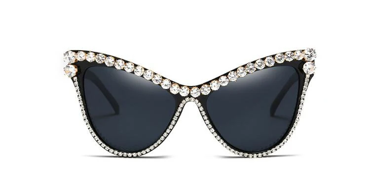 Женские винтажные солнцезащитные очки кошачий глаз дизайнерские Роскошные