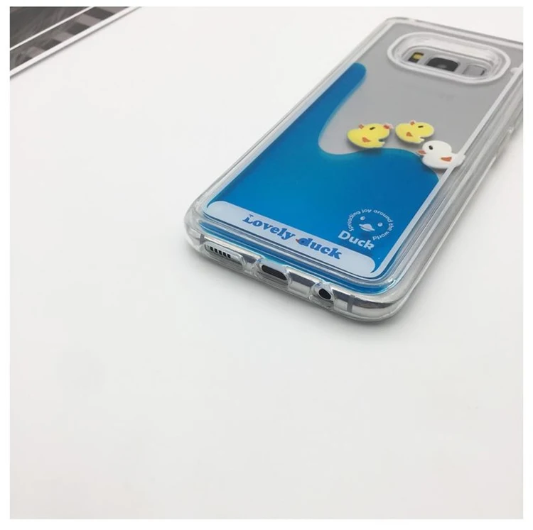 Чехол для samsung galaxy s8 s9 plus/S10 s10plus /s10E с милым динамическим жидким покрытием
