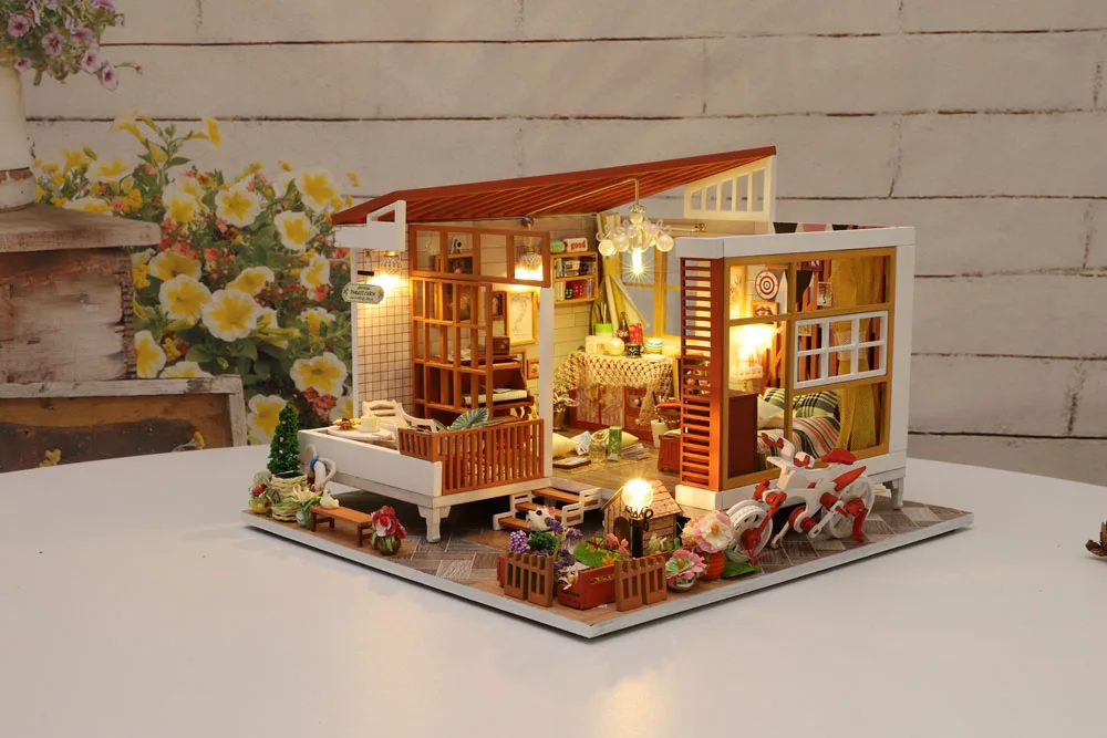 Кукольный дом ручной работы мебель Miniatura Diy кукольные домики миниатюрный кукольный домик деревянные игрушки для детей Взрослые подарок на день рождения
