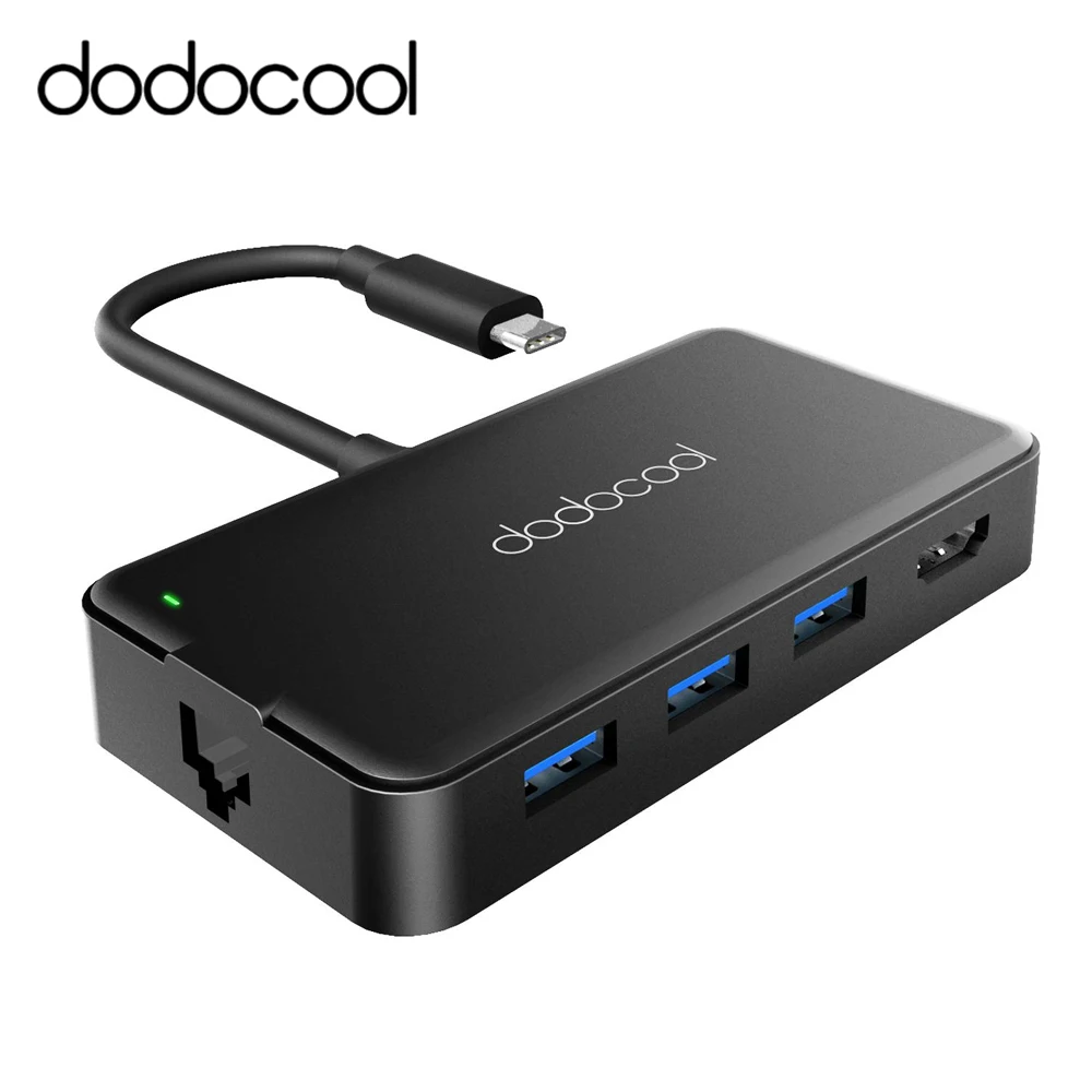 Многофункциональный концентратор dodocool 7 в 1 с разъемом типа C 4K видео HD/VGA выходной