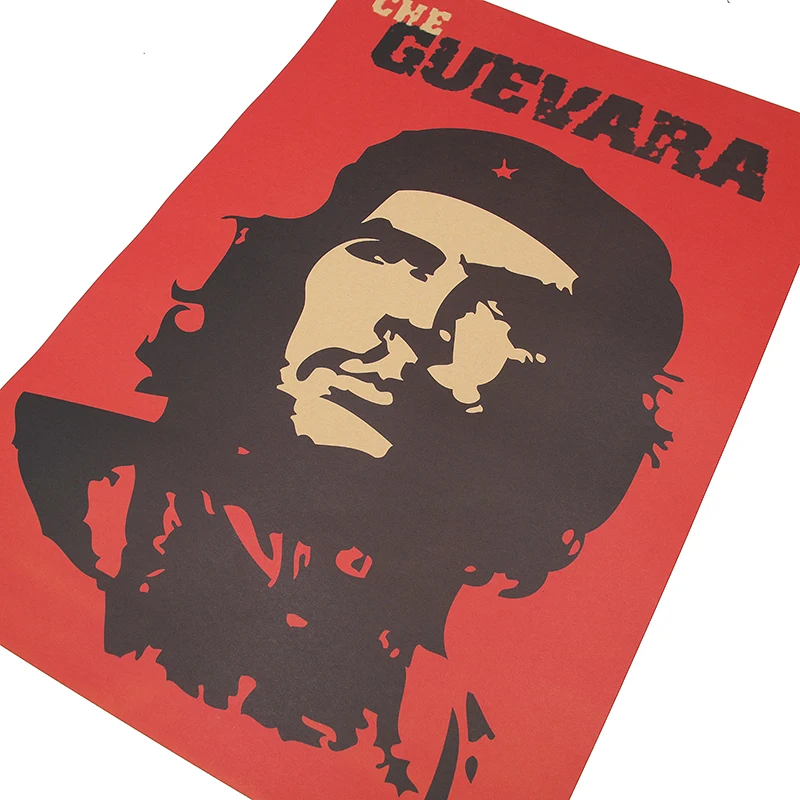 Dlkklb Che Guevara персонаж Ретро плакаты реклама Ностальгический старый Бар Кафе декоративная живопись винтажная Настенная Наклейка 51,5x36 см