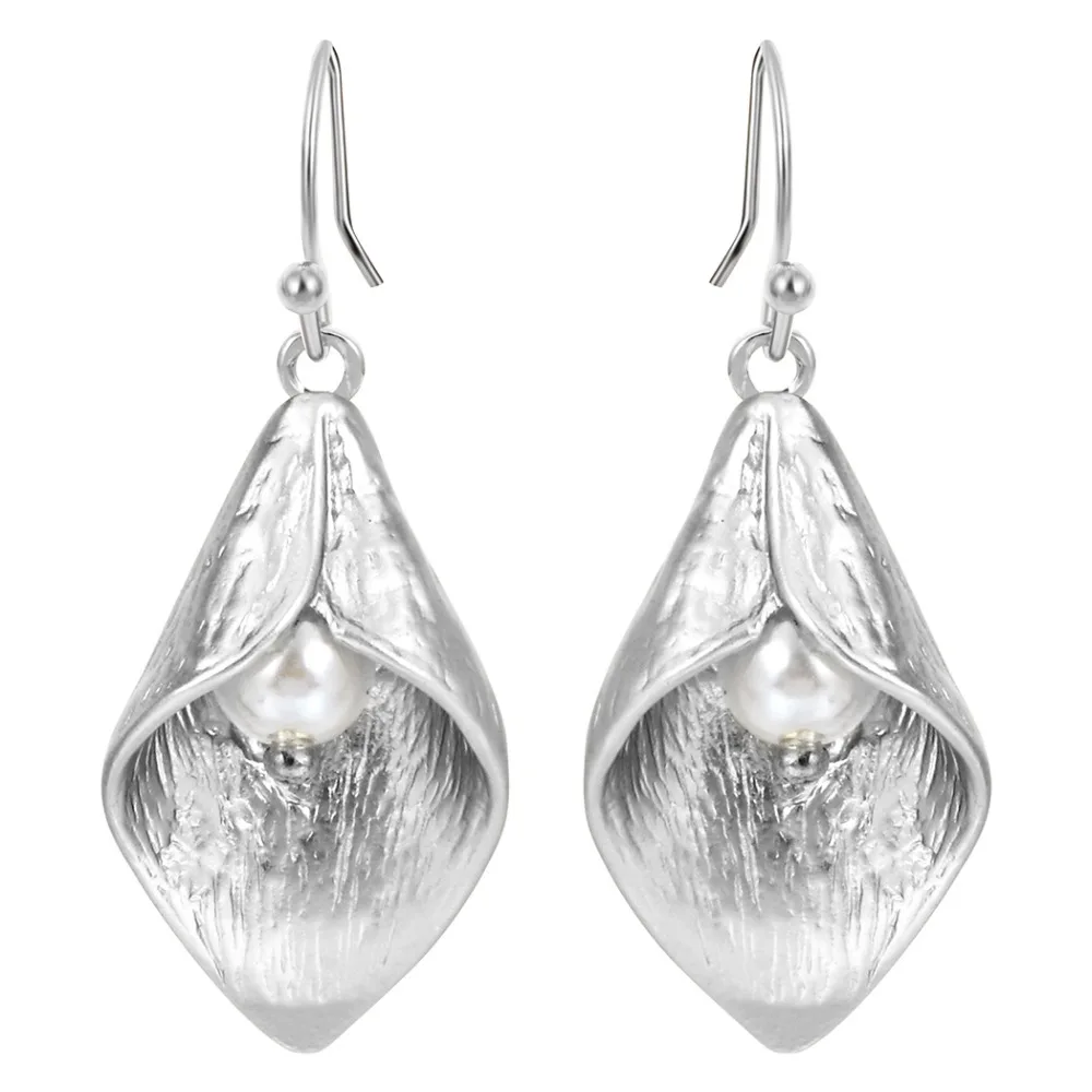 QIAMNI оптовая продажа 10 шт./лот Calla Lily Свадебные и висячие серьги подарок для