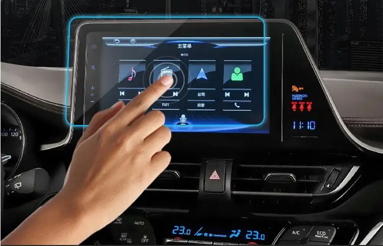 9 дюймов Автомобильный защитный экран из закаленного стекла Наклейка GPS