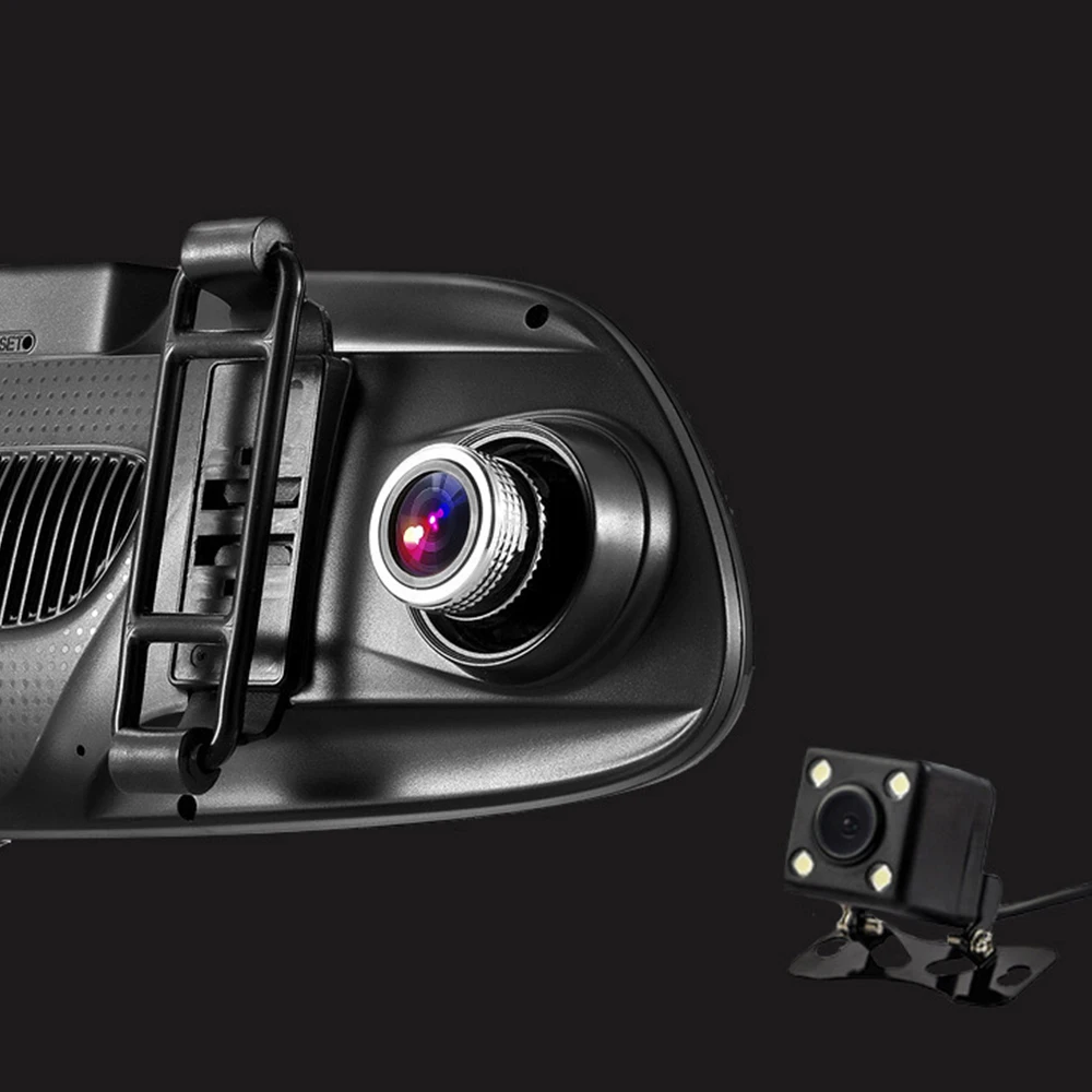 

Full HD Car DVR Camera 7 inch Car DVR Dash Cam Front and Rear Mirror Camera Video Recorder Dual Lens Camcorder