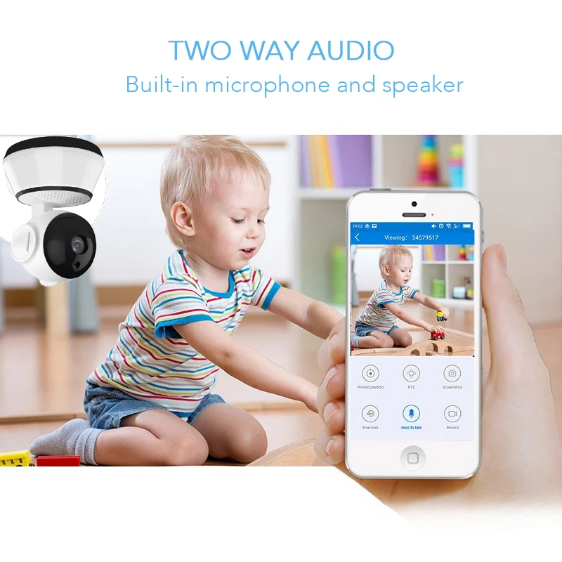 Беспроводная мини камера с Wi Fi ip 720 P беспроводная аудио запись наблюдение детский
