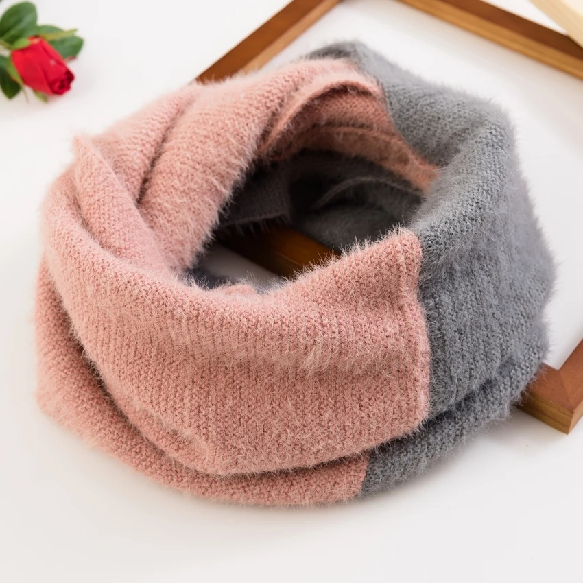 Новые Теплые шарфы на петлях для женщин модное Полосатое женское кольцо