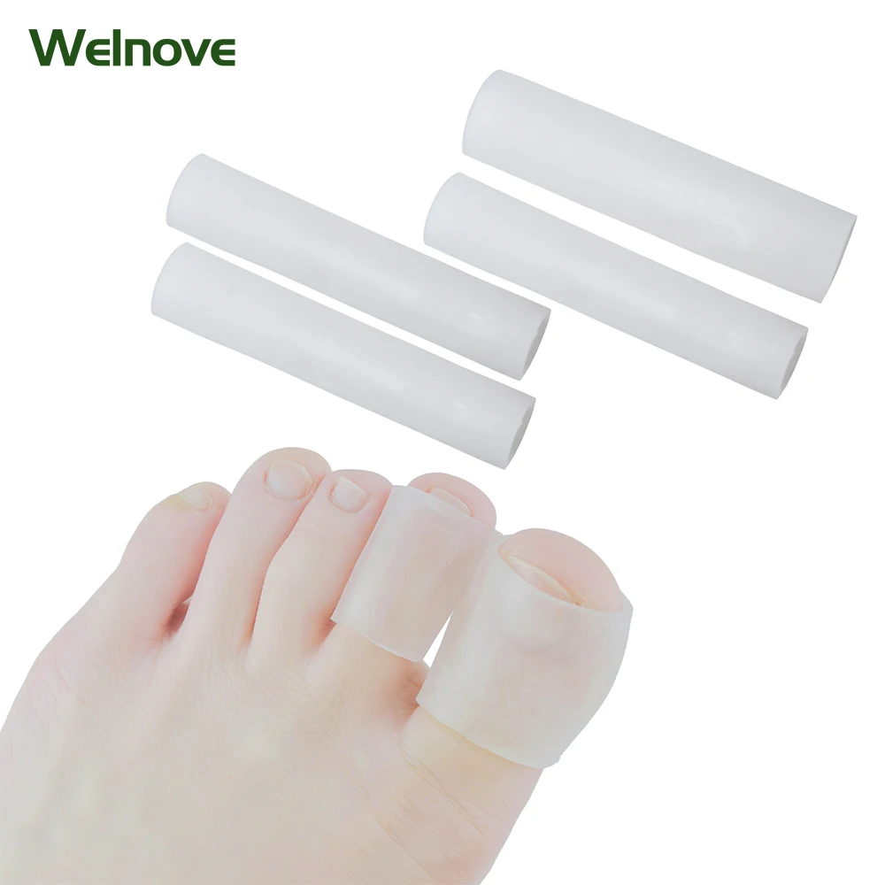 Silicone Thumb Protector Gel Tube Big Finger Feet Sets Long Corn Set Separator Foot Care Blisters Callus | Красота и здоровье