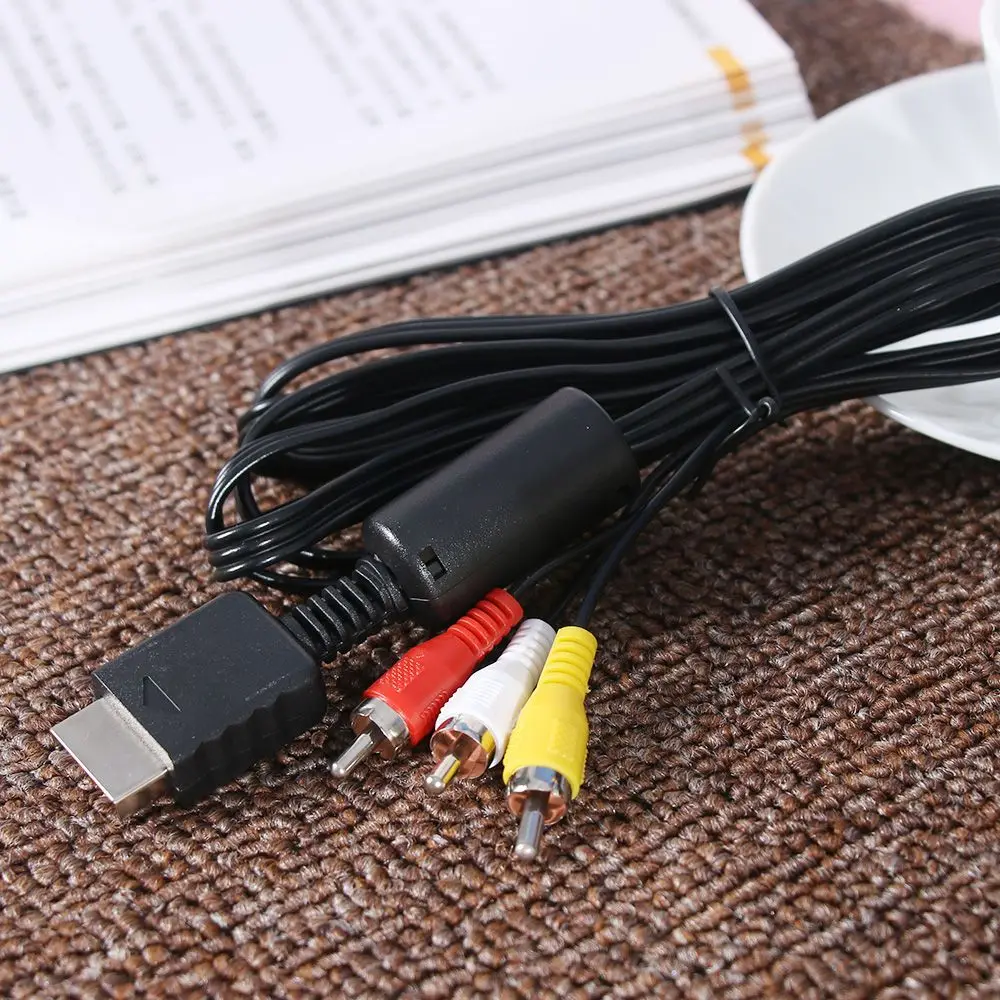 1 8 м композитный кабель AV RCA для Sony Playstation PS2 PS3 и PSX коннекторы компьютерных кабелей