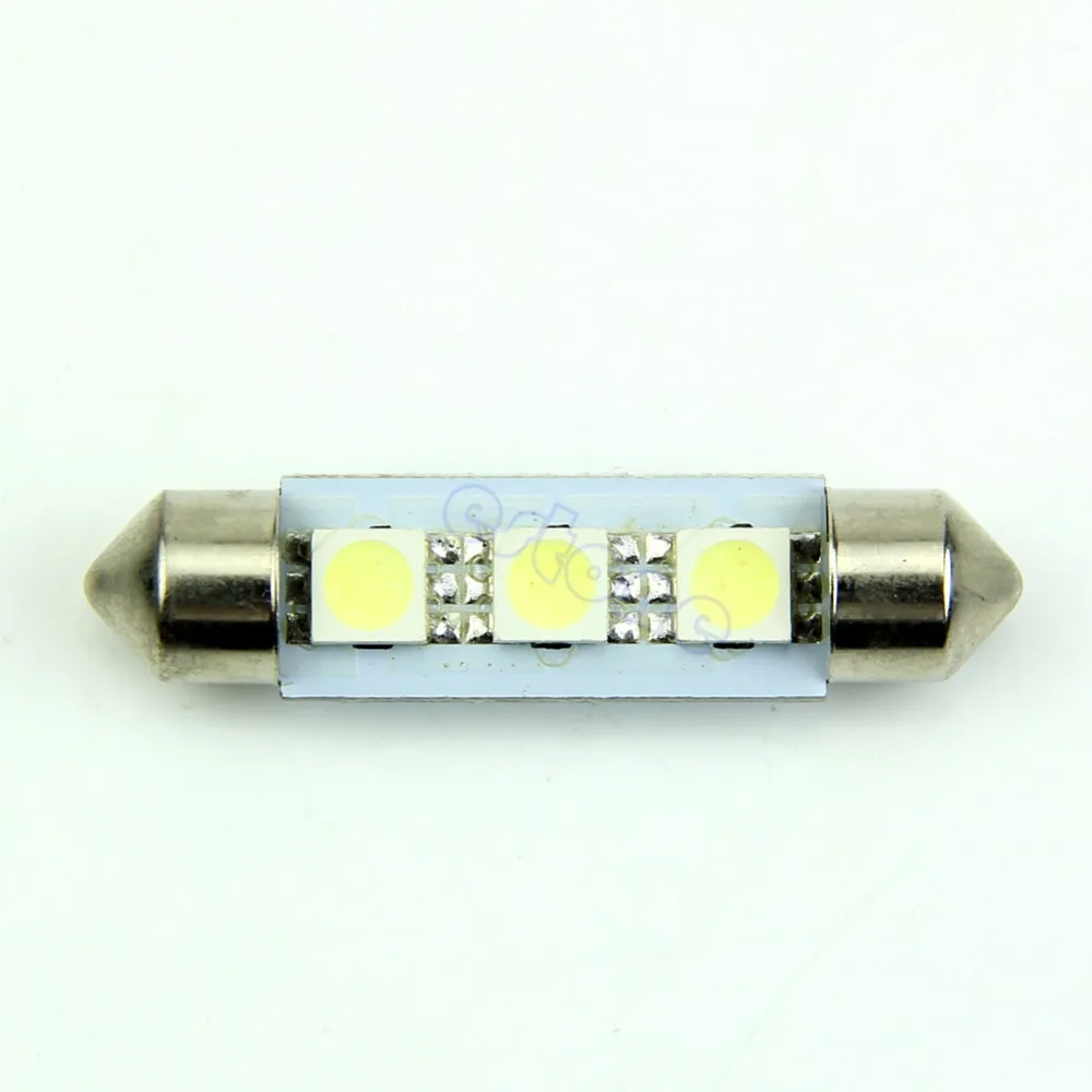 Горячий 41 мм 3 SMD 5050 светодиодный чистый белый Автомобильный интерьер хороший
