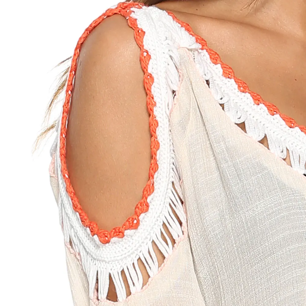 Пляжное бикини с цветочным принтом Frauen Urlaub Boho Langes Kleid Sommerkleid
