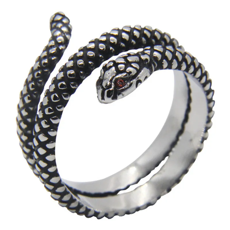 

Rany&Roy Newest Unisex Snake Ring 316L Stainless Steel Fashion Jewelry Cobra Ring
