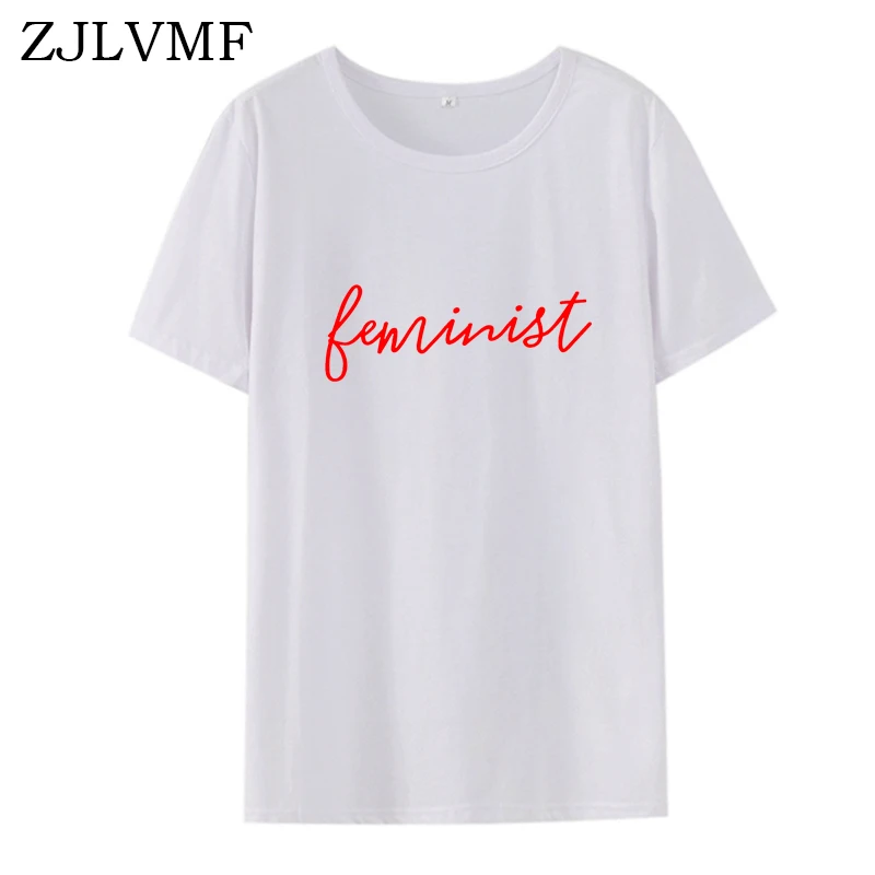 Zjlvmf Feminist Футболка женская хипстерская уличная одежда модная с круглым вырезом 2019