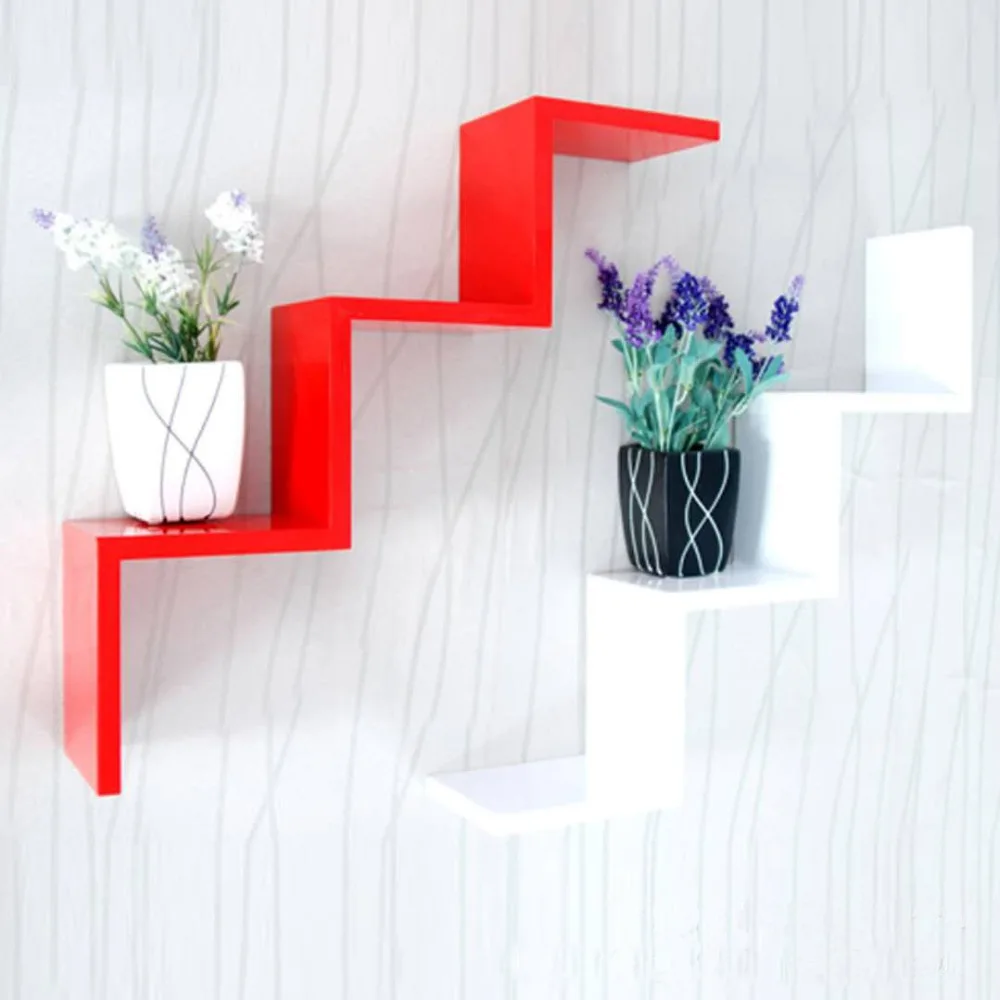 Креативная перегородка стеллажи настенная полка W-shaped настенная полка настенная рамка фон настенная декоративная рамка