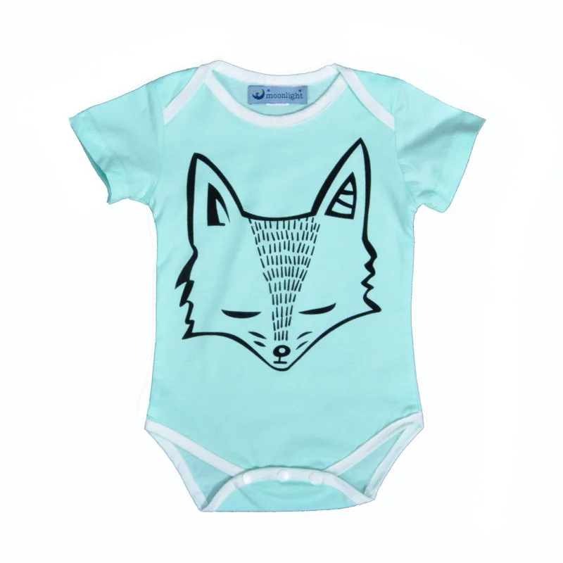 2017 baby conjoined clothes cartoon fox triangular spring rompers boy girl cute newborn | Детская одежда и обувь