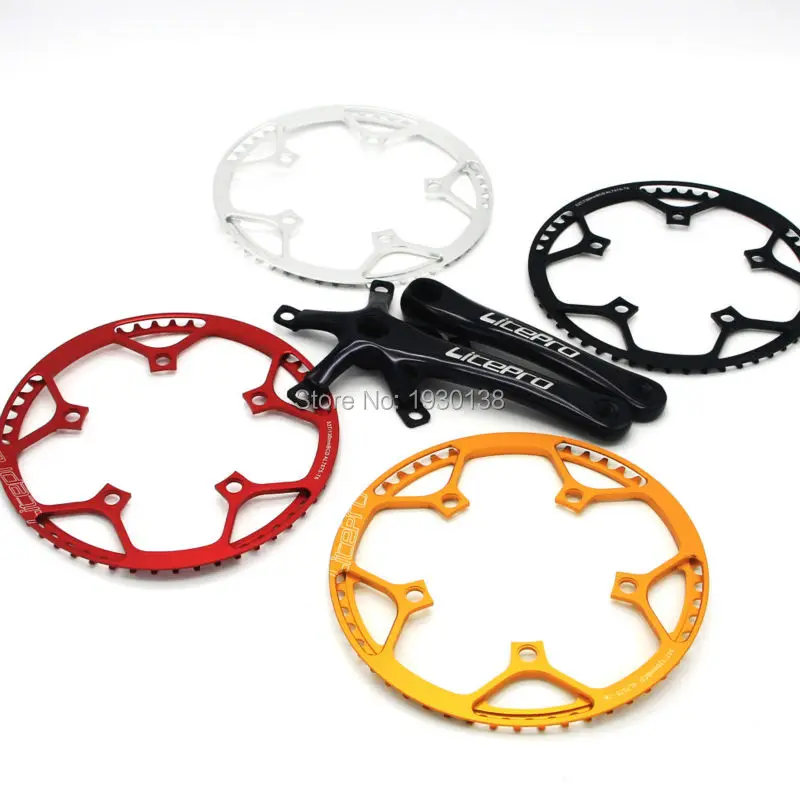 Litepro 41T/45T/47T/53T/56T/58T односкоростной 130BCD складной велосипедный шатун BMX Chainwheel сплав