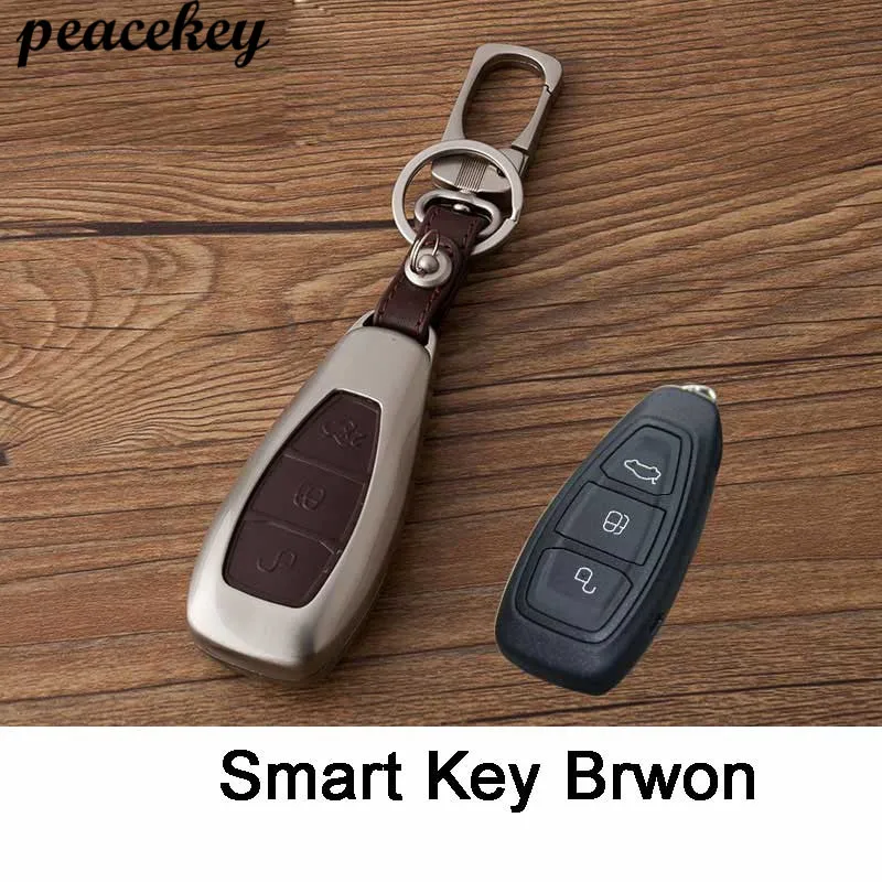 Peacekey кожаный автостайлинг ключ чехол для Ford Focus 2 3 ST Mondeo Kuga для Fiesta Ecosport спасатель ключ чехол для Ford