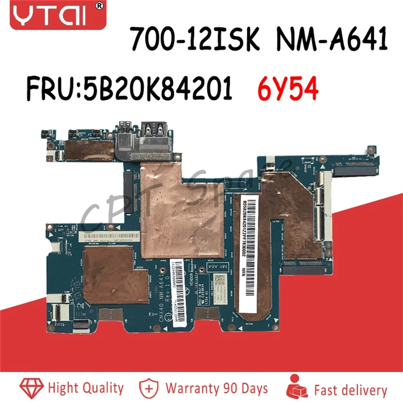 NM-A641 материнская плата для ноутбука lenovo MIIX 700-12ISK 5B20K84201 CMX40 NM-A641 с 6Y54 8GB ram системная плата протестированная Быстрая