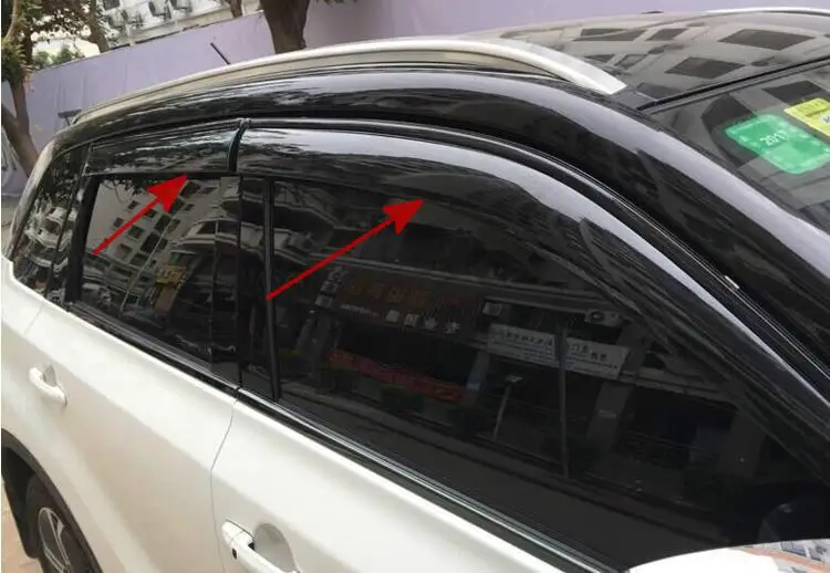 Для Volkswagen Passat 430 PHEF 4 шт./компл. кузова Стайлинг Обложка пластиковые окна стекло Ветер козырек Дождь/Защита от солнца гвардии вентиляционные крышки - Цвет: Black light clause