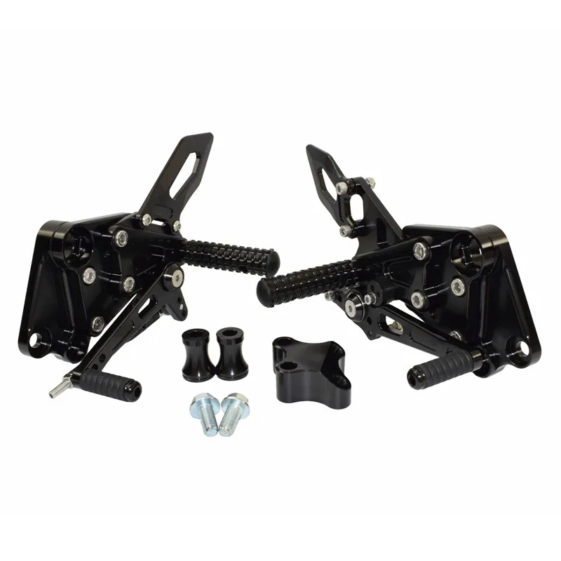 Black Waase для KTM Duke 125 200 390 Duke125 Duke200 Duke390 Регулируемые задние наборы Rider Rearset подножки для ног - Цвет: Black