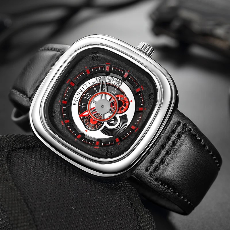 AAA Fashion Men's Watch Top Brand Luxury Chronograph Leather Quartz Casual Waterproof Sports Relogio Masculin | Наручные часы
