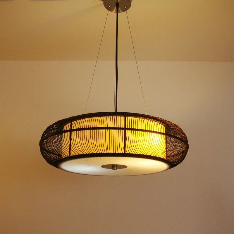 Новый китайский Zen люстра светильники японский бамбук чайная комната Hanglamp