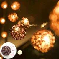 yimia 5cm rattan balls led lights string holiday christmas lights outdoor garland gerlyand for party wedding baby kid room decor