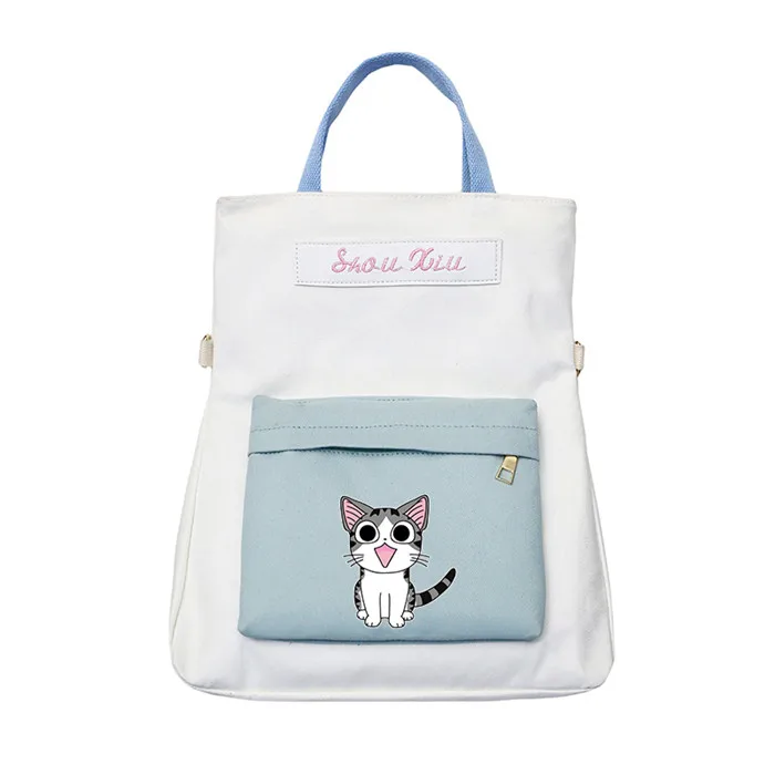 2 Милый домашний женский рюкзак Neko Atsume Kawaii Cat, милые сумки через плечо, розовые сумки на плечо, холщовые школьные сумки, рюкзак - Цвет: 2