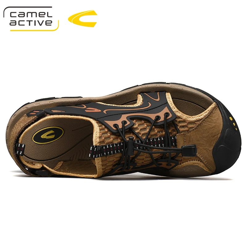 Camel Active/Новинка года; мужские сандалии; удобная дышащая обувь из натуральной кожи; мужские пляжные сандалии; легкая мужская обувь