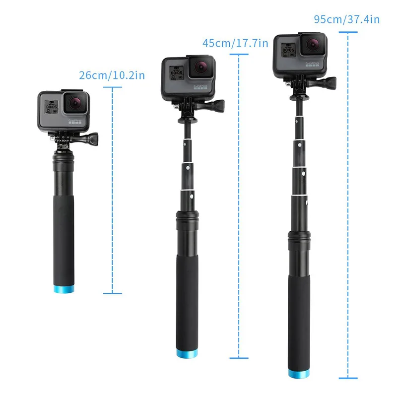 Алюминиевый Штатив для селфи раздвижной монопод Ручной штатив GoPro Hero 8/7/6/5 SJCAM EKEN