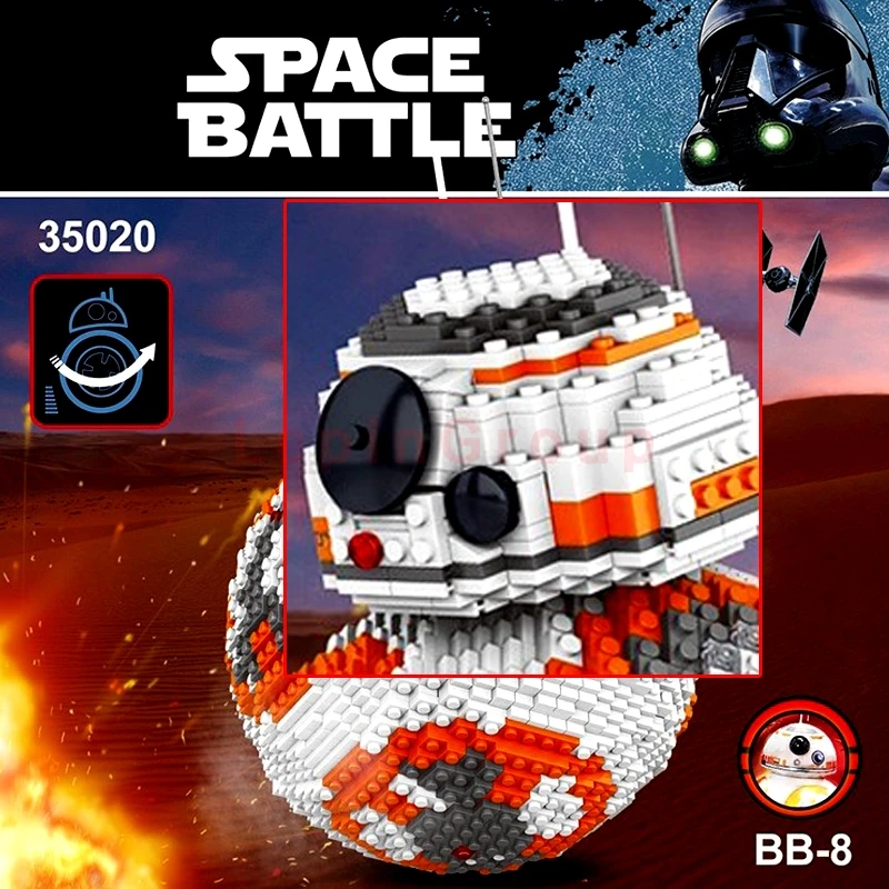 LELE 35020 MOC Star Wars Ultimate Коллекционная модель робота BB8 Конструкторы кирпичи Горячие