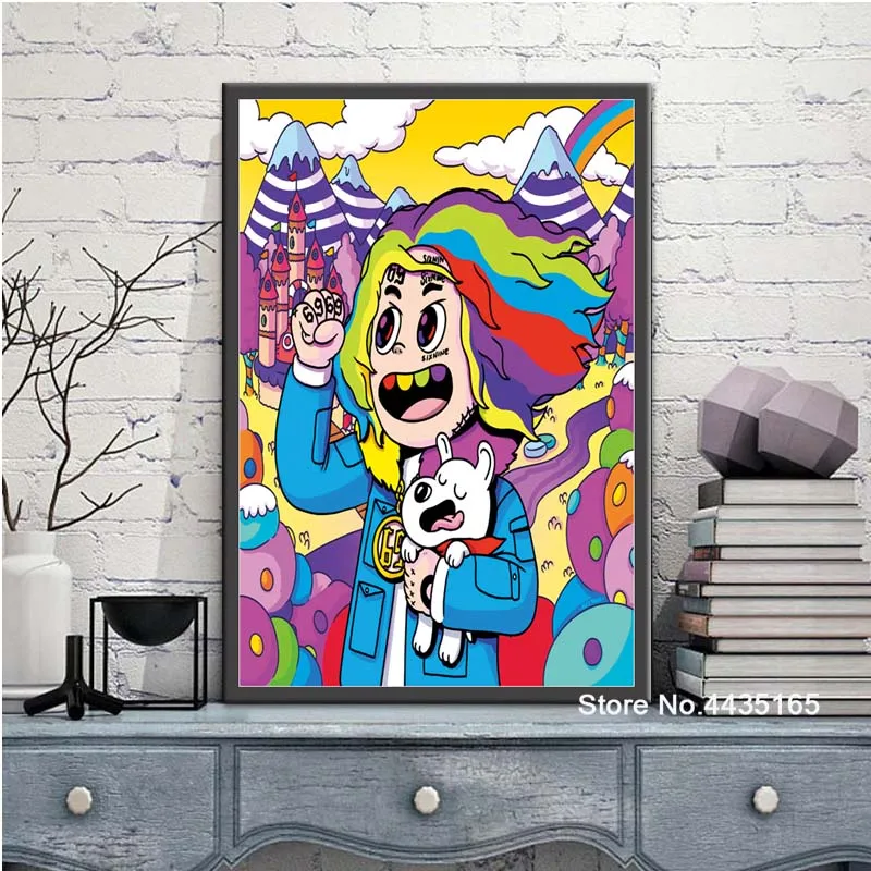 Tekashi 6ix9ine певец звезда Плакат Nicki Minaj художественные плакаты и принты украшение на