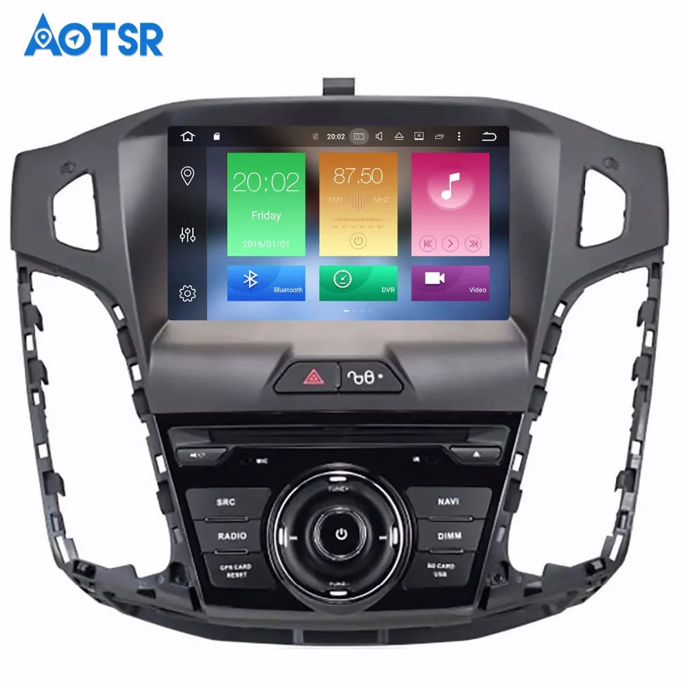 Автомобильный DVD плеер с GPS навигацией Android 8 1 для Ford Focus 2012 2017 головное устройство