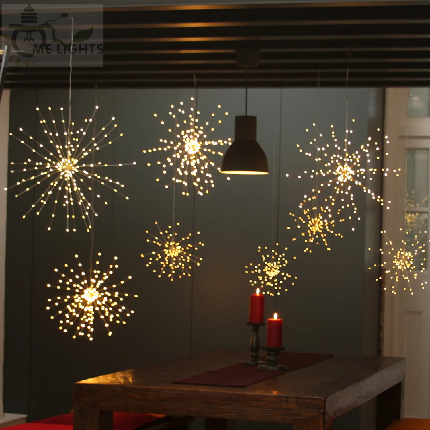 120Led 200 светодиодная Солнечная лампа Starburst струнный светильник медный провод солнечная панель Питание фея DIY фейерверк Рождество взрыв Свадебный светильник