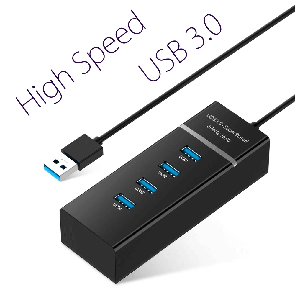 Высокоскоростной мульти 4 порта USB 3 0 концентратор разветвитель гнездо